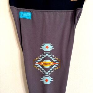 Women's Gray Aztec Print Leggings - Unbranded